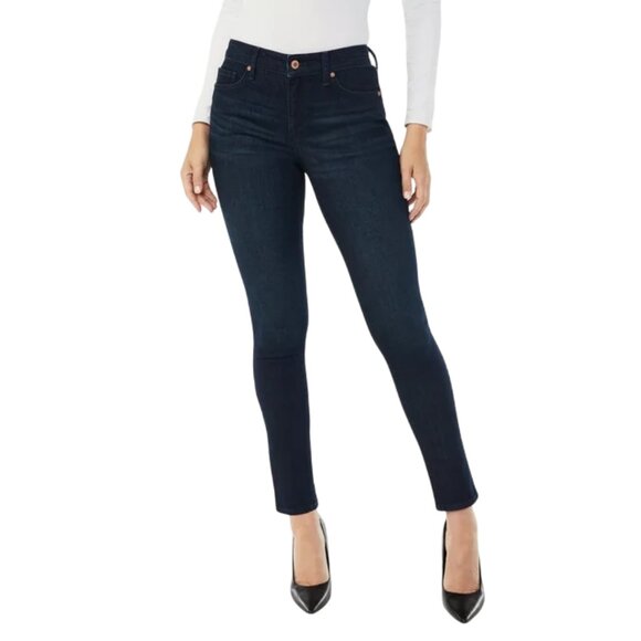 Sofia by Sofia Vergara Denim - Women's Skinny Jeans Sofia Vergara Blue Mid Rise Stretch Denim Ankle Dark Wash